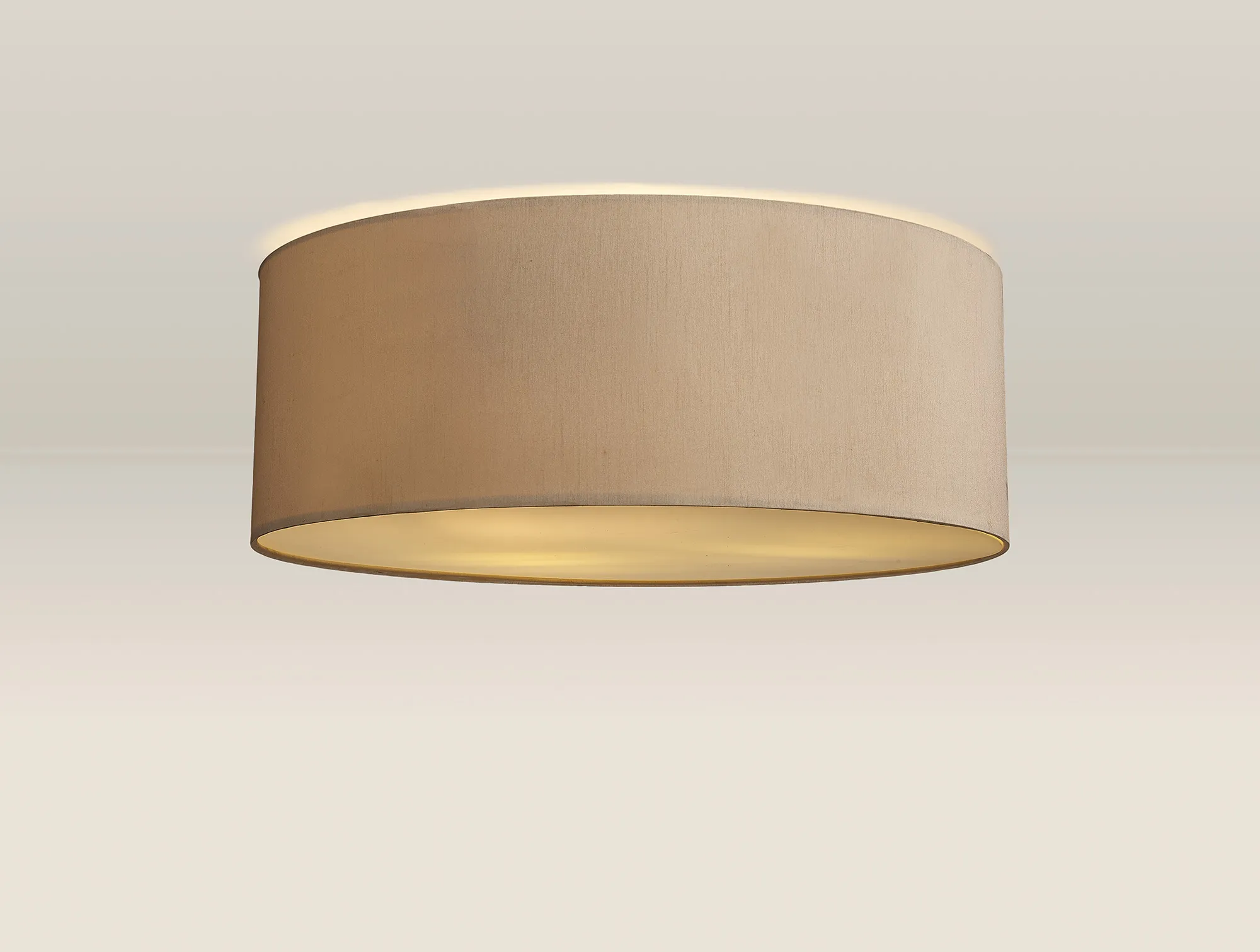 Baymont 60cm Flush 3 Light Nude Beige/Moonlight, Frosted Diffuser DK0616  Deco Baymont WH NU